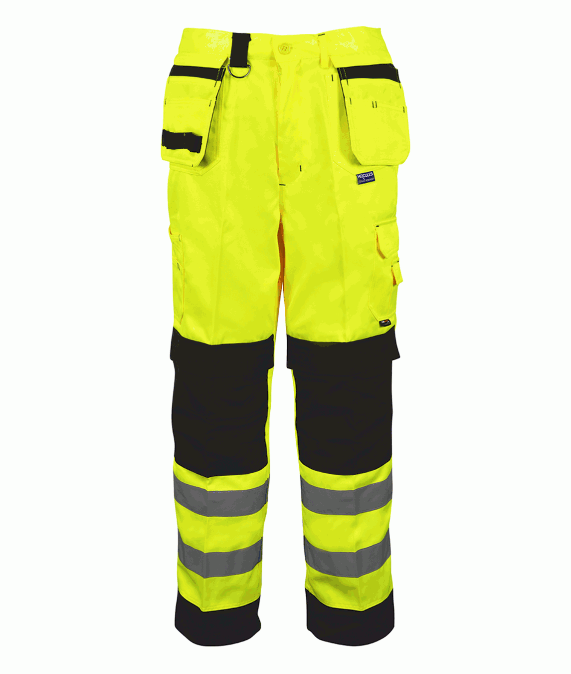 Craftsman Combat Trouser Tall Leg hi-vis with Cordura knee and hem panels knee pockets elasticated side waist multi pockets