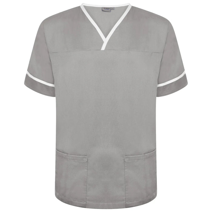 Contrast Trim Smart Scrub Top-GWT