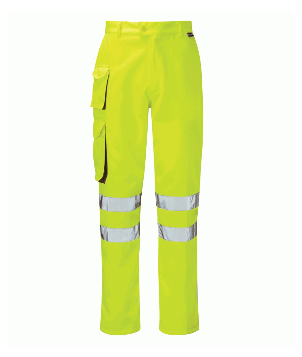 Gamma Combat Trouser Reg Leg hi-vis 80% polyester 20% cotton 275GSM reflective tape leg pocket phone pocket button zip front