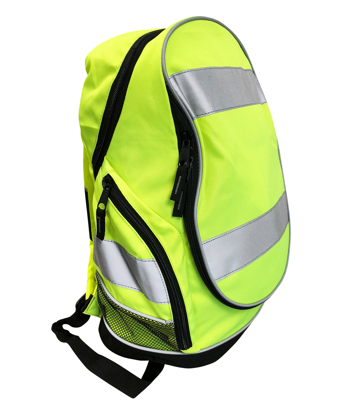 Hi Vis Backpack, Complete With Black Trim And Reflective Strips