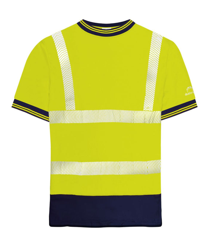 Laser Hi-vis Two-tone Short Sleeve T-Shirt | Yellow / Navy - Eg Clothing UK