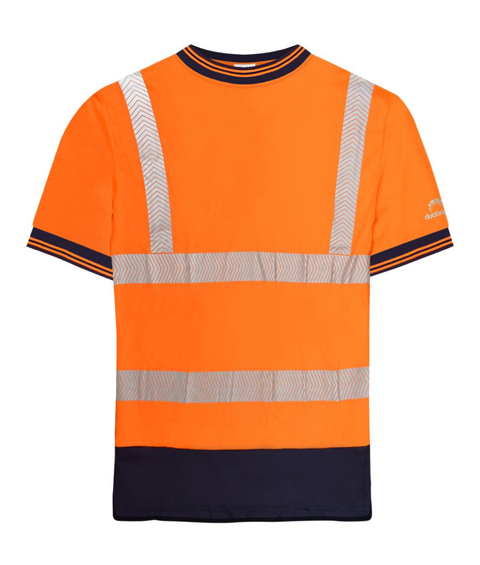 Laser Hi-vis Two-tone Short Sleeve T-Shirt | Orange / Navy - Eg Clothing UK