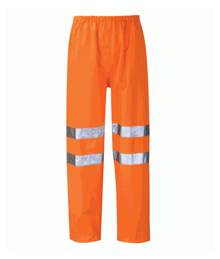 Thor Waterproof Breathable Over Trousers | Orange - Eg Clothing UK