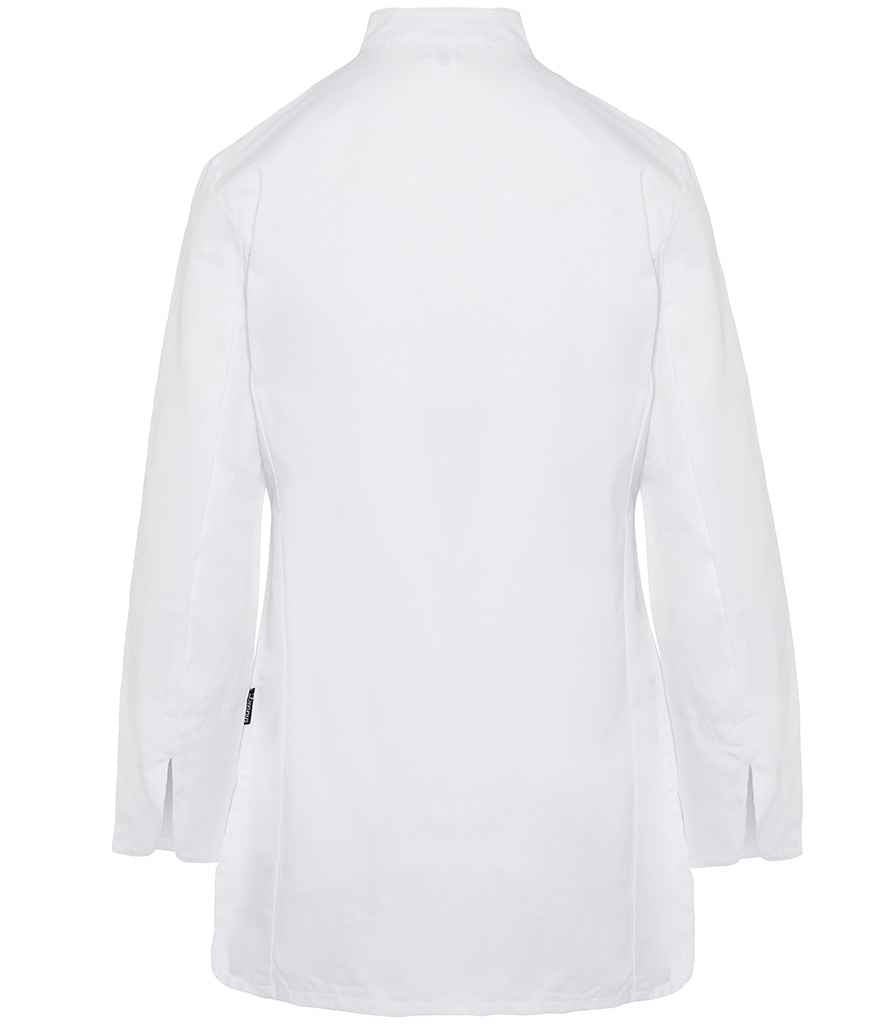 Dennys Ladies Long Sleeve Premium Chef's Jacket | White - Eg Clothing UK