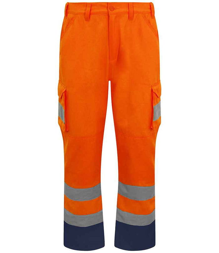 Pro RTX High Visibility Cargo Trousers | Orange - Eg Clothing UK