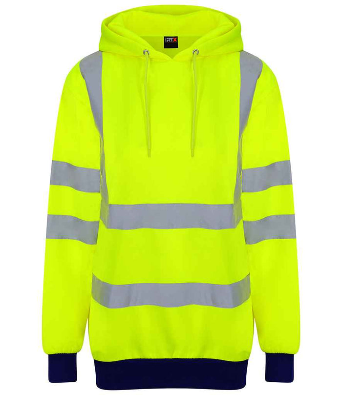 Pro RTX High Visibility Two Tone Hoodie | Yellow/Navy - Eg Clothing UK