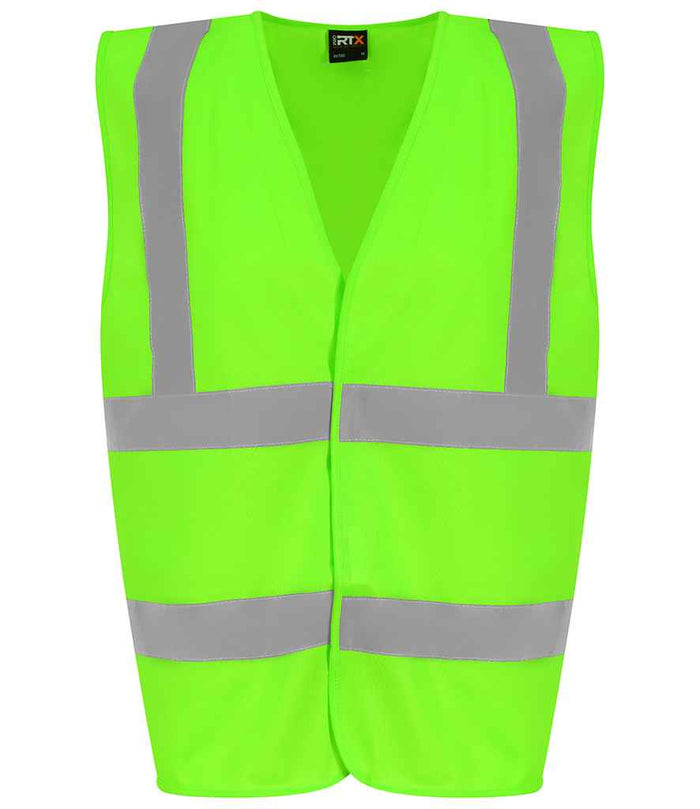 Pro RTX High Visibility Waistcoat | Lime Green - Eg Clothing UK