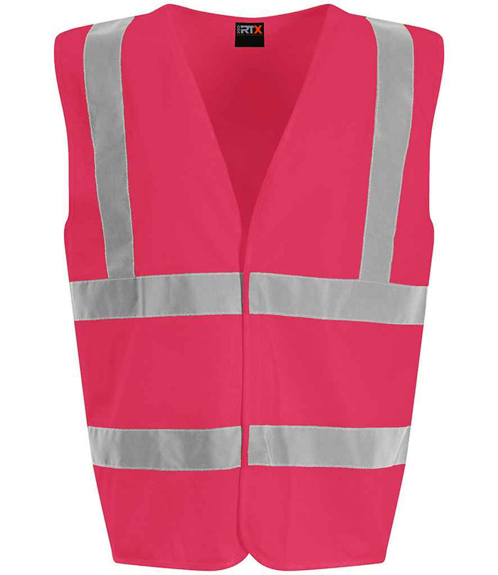 Pro RTX High Visibility Waistcoat | Pink - Eg Clothing UK