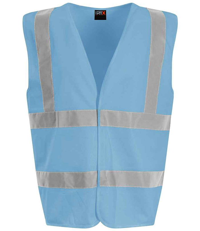 Pro RTX High Visibility Waistcoat | Sky Blue - Eg Clothing UK