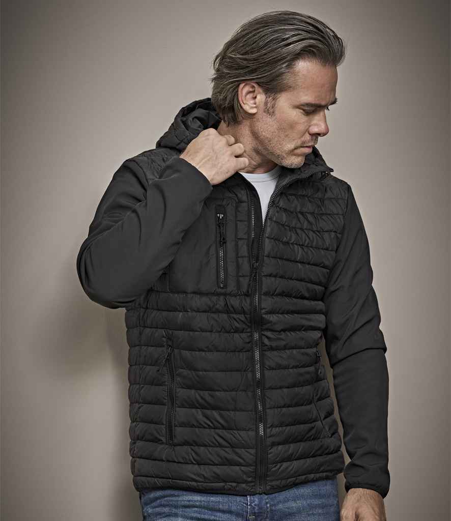 Tee Jays Crossover Hooded Jacket | Black/Black - Eg Clothing UK