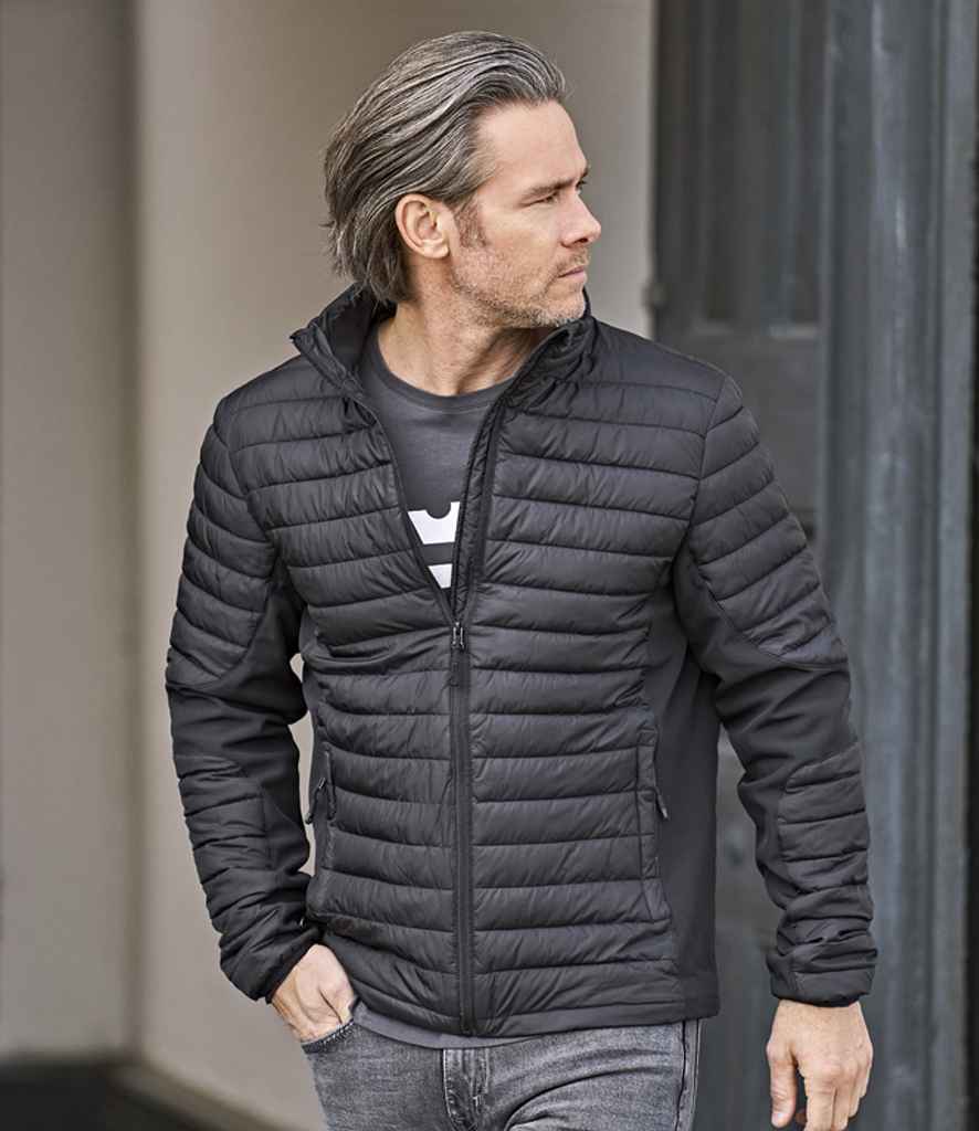 Tee Jays Crossover Padded Jacket | Black/Black - Eg Clothing UK