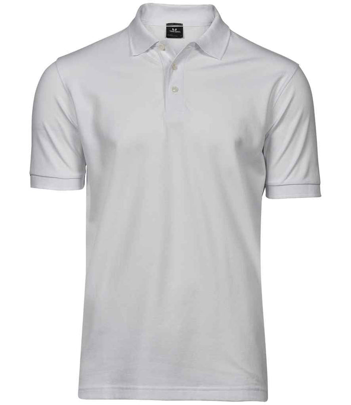 Tee Jays Luxury Stretch Piqué Polo Shirt | White - Eg Clothing UK