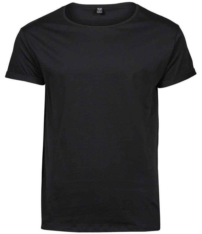 Tee Jays Roll - Up T - Shirt | Black - Eg Clothing UK