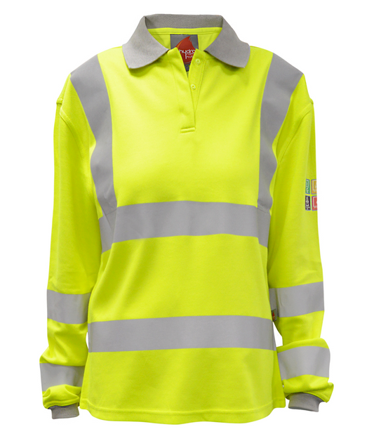 Stratus : Ladies Inherent Flame Retardant ARC Long Sleeve Polo
