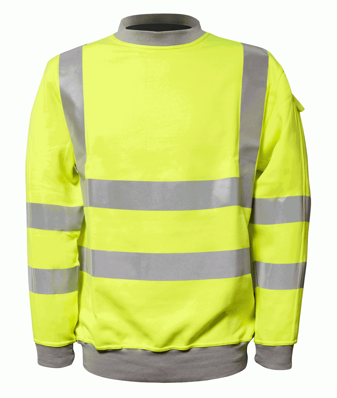 Basov Inherent Flame Retardant Sweat Shirt hi-vis with contrast ribbed collar cuffs hem taped neck and sleeve pocket