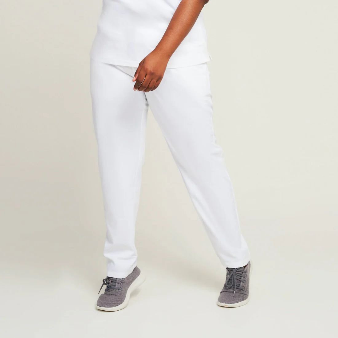  Arlo Straight Leg Scrub Trouser - Beh-4956-WHT