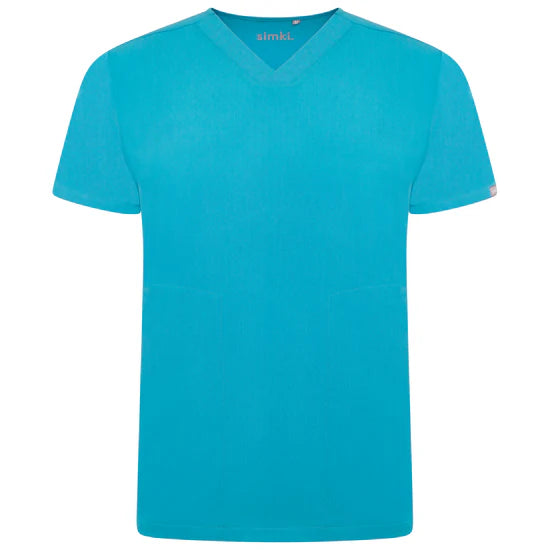 Behrens Oscar Mens Scrub Top cross-over v-neck two welt pockets four-way stretch moisture-wicking liquid-repellent fabric