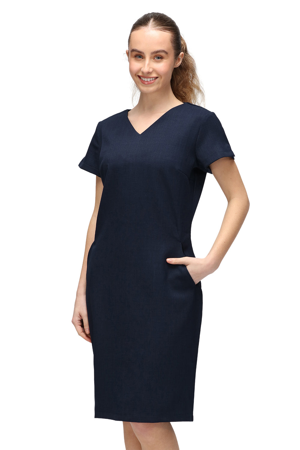 La Beeby Maya Polyester Dress Notch Sleeves