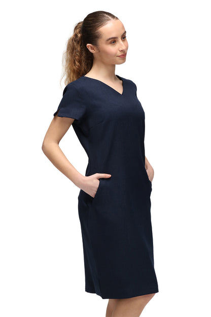 La Beeby Maya Polyester Dress Notch Sleeves