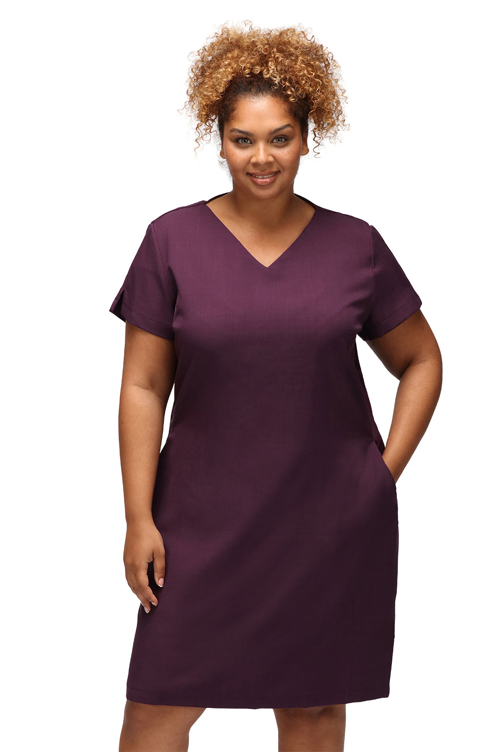 La Beeby Maya Polyester Dress Notch Sleeves