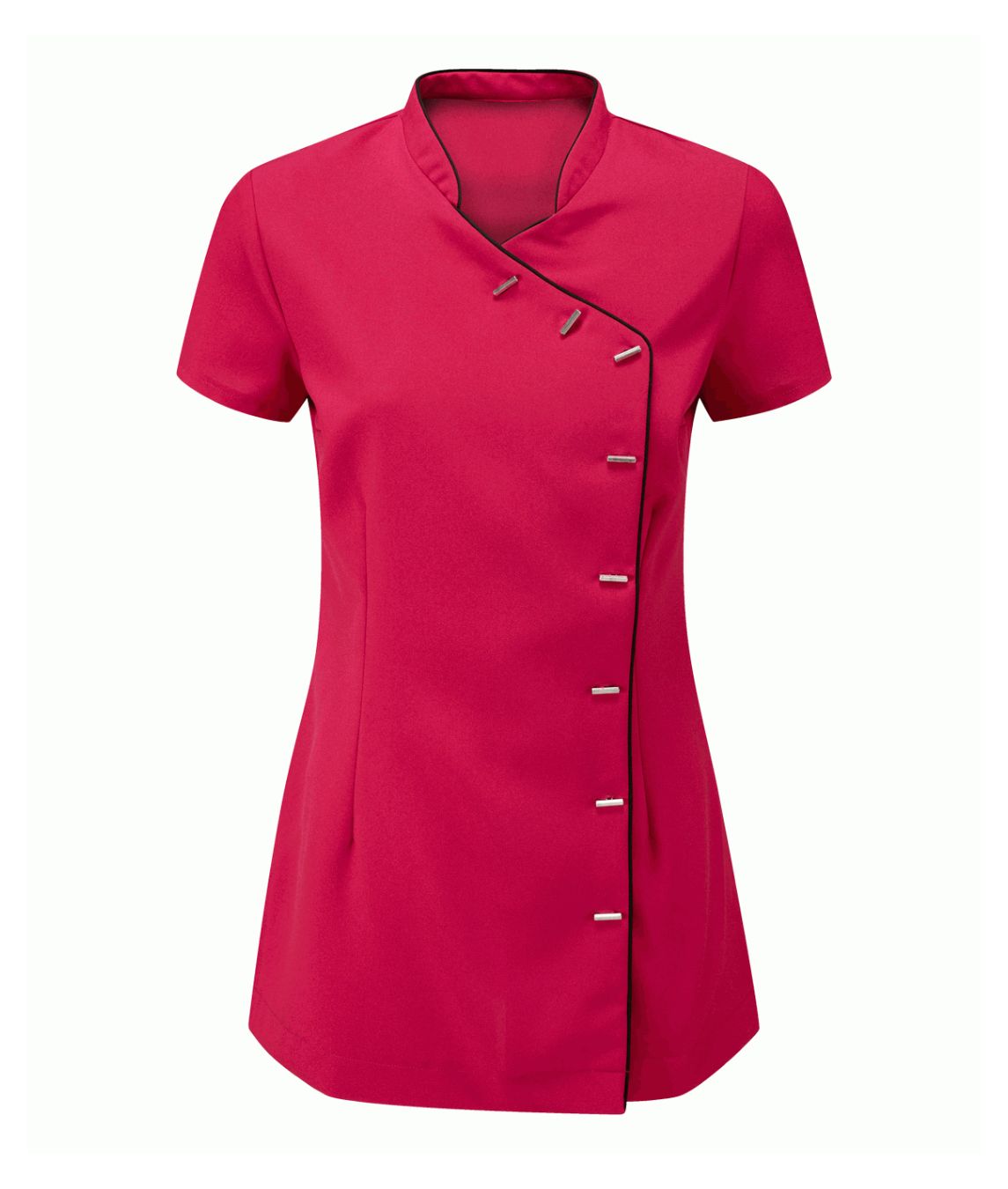 Beauty Tunic Contrast Trim | Hot Pink/Black Piping - Eg Clothing UK