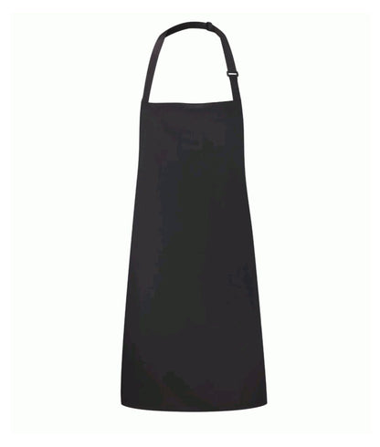 Bib Apron Unisex Solid Colours  | Black - Eg Clothing UK