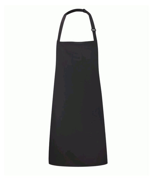 Bib Apron Unisex Solid Colours  | Black - Eg Clothing UK