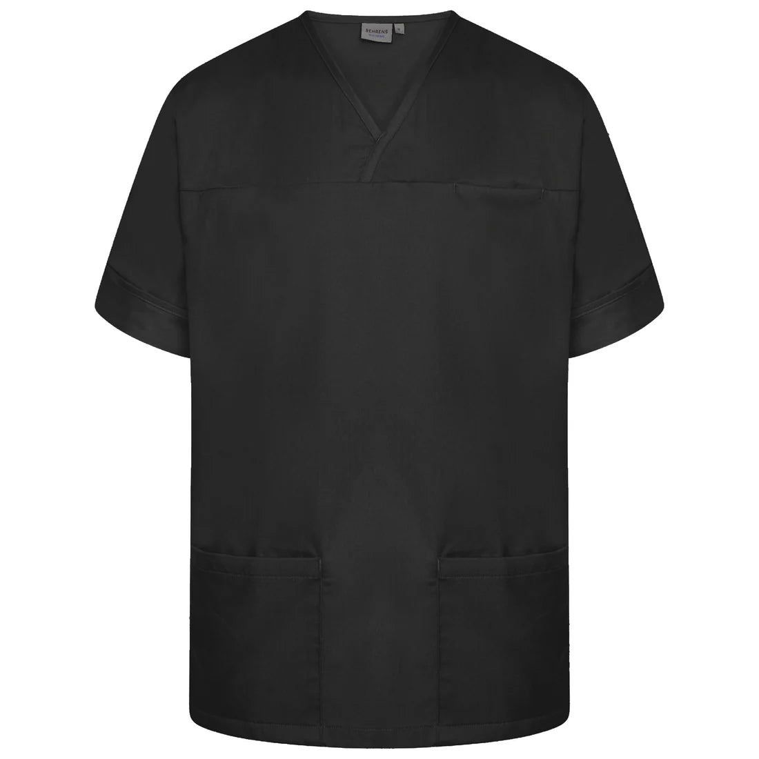 Behrens Plain Smart Scrub Top unisex with crossover neckline action back side vents and three waterproof-lined pockets