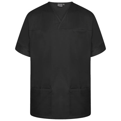 Behrens Plain Smart Scrub Top unisex with crossover neckline action back side vents and three waterproof-lined pockets