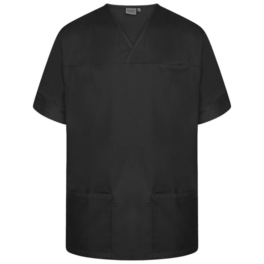 Black Plain Smart Scrub Top-NSTP