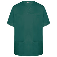 Bottle Green Plain Smart Scrub Top-NSTP