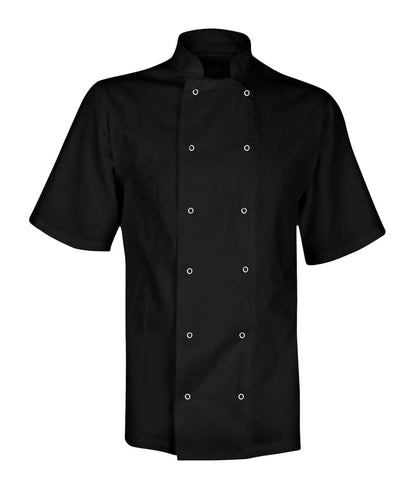 Chef's Jacket Unisex Short Sleeve| Black - Eg Clothing UK