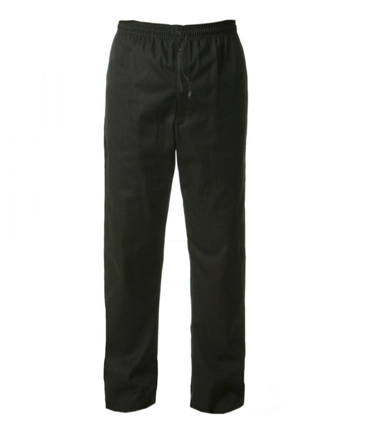 Chef's Trousers Unisex Plain | Black - Eg Clothing UK