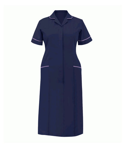 Classic Stepin Dress Ladies Multi-Color | Navy-Lilac - Eg Clothing UK
