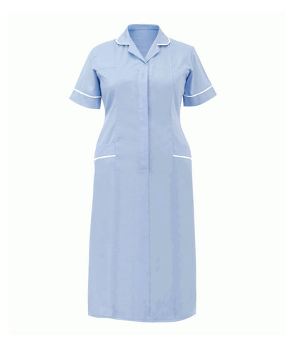 Classic Stepin Dress Ladies Multi-Color | Sky-White - Eg Clothing UK