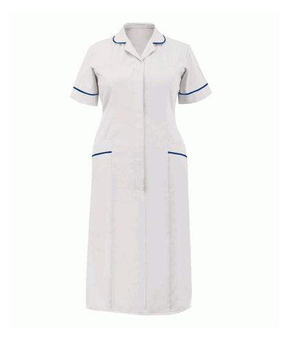 Classic Stepin Dress Ladies Multi-Color | White-Navy - Eg Clothing UK