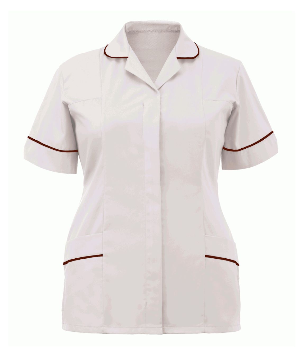 Classic Tunic Ladies Multi-Colour | White-Burgundy - Eg Clothing UK