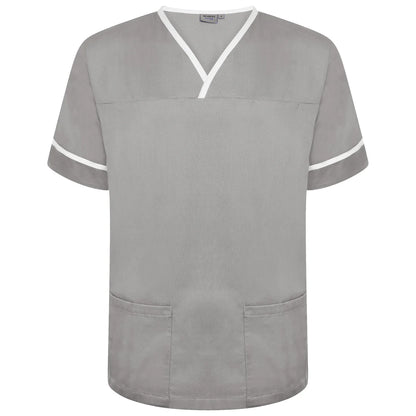 Contrast Trim Smart Scrub Top-GWT