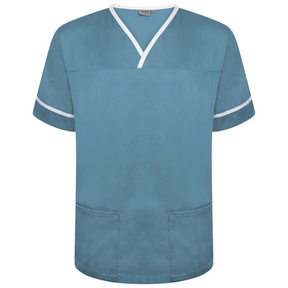 Contrast Trim Smart Scrub Top-TWT