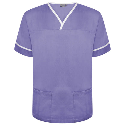 Contrast Trim Smart Scrub Top- LWT