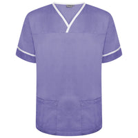 Contrast Trim Smart Scrub Top- LWT