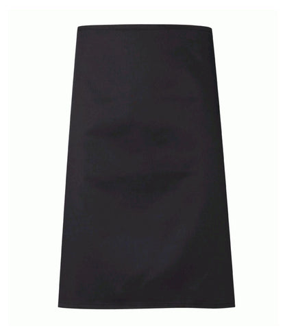 Knee Apron Unisex Plain 60cm 65% polyester 35% cotton 195GSM with herringbone tape ties no pockets