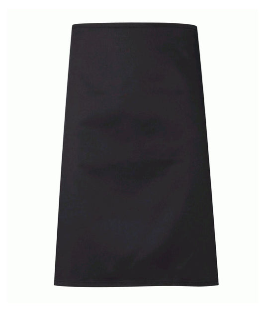 Knee Apron Unisex Plain Knee Length | Black - Eg Clothing UK