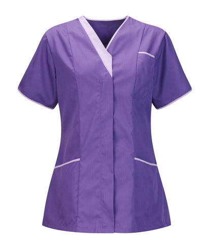 Ladies V-neck Tunic | Purple-Lilac - Eg Clothing UK
