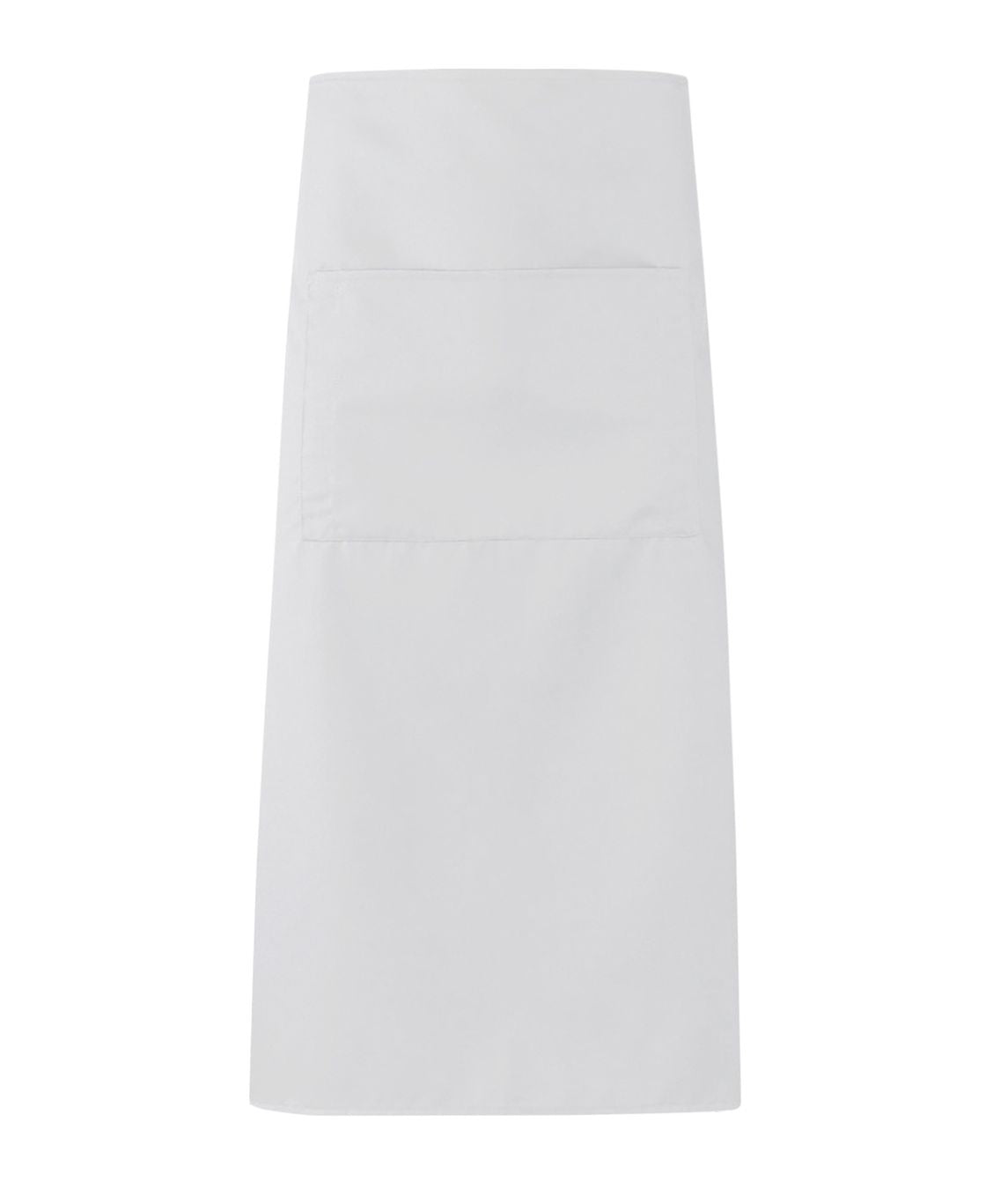 Long Apron Unisex With Open Pocket | White - Eg Clothing UK