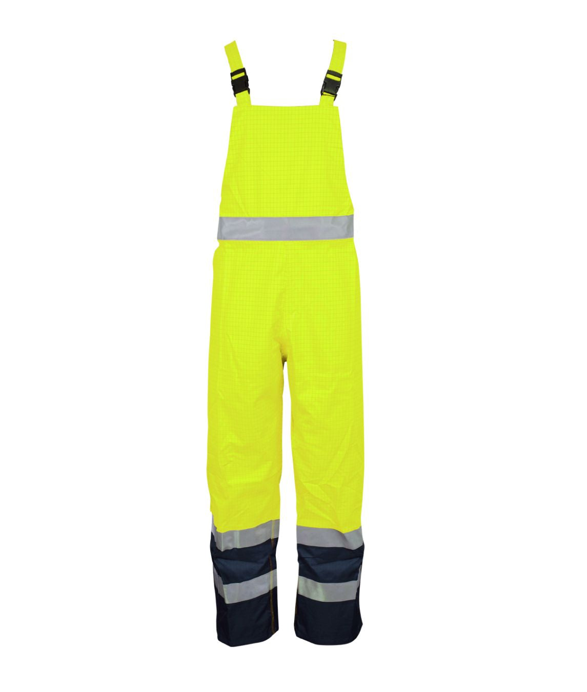 Mantle Hydra Matrix Salopette hi-vis with reflective tape elasticated shoulder straps adjustable velcro ankle closures waterproof FR EN ISO 14116
