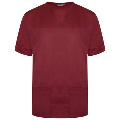 Maroon Plain Smart Scrub Top