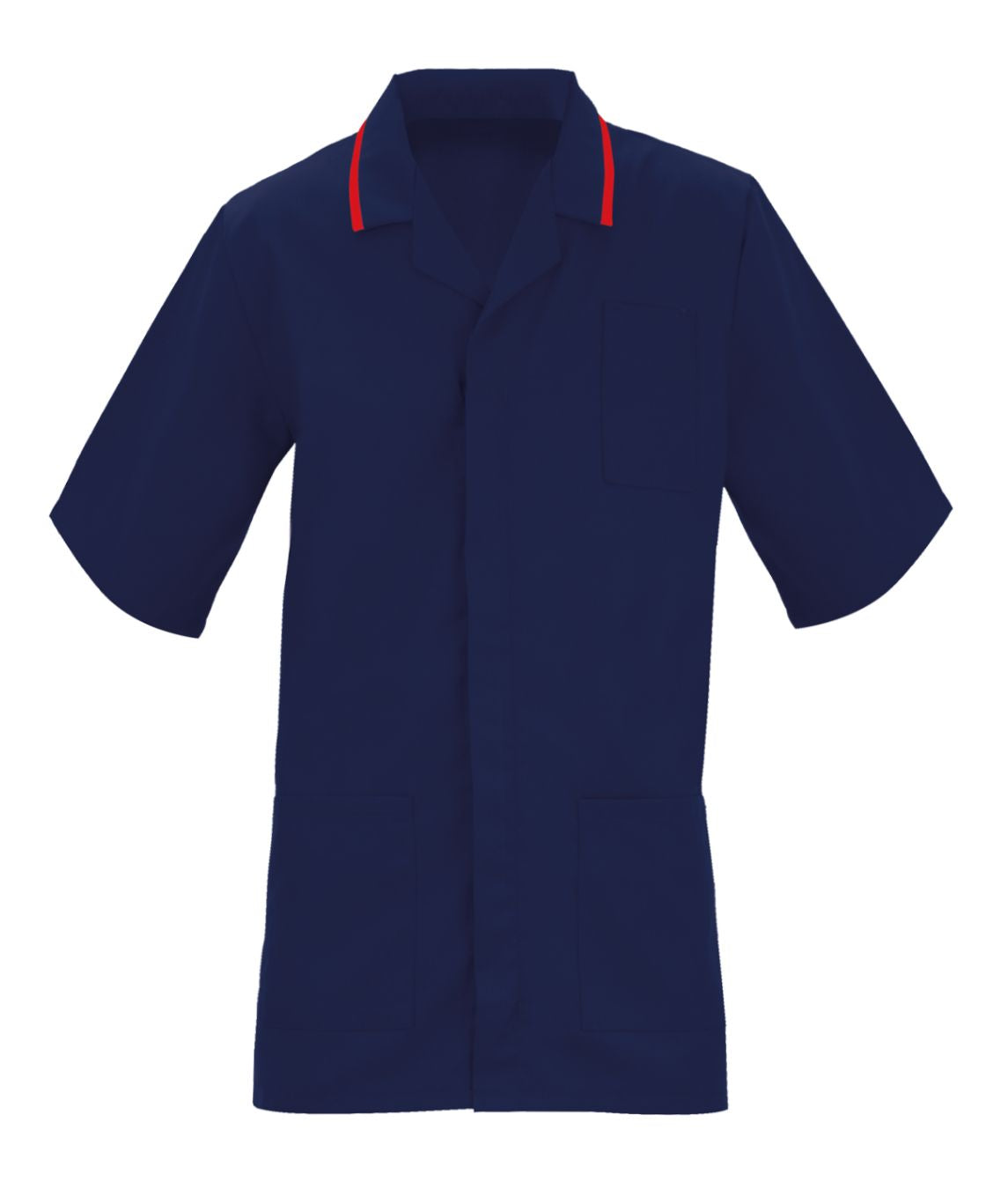 Men's Healthcare Tunic|Multi Color | White/Navy - Eg Clothing UK