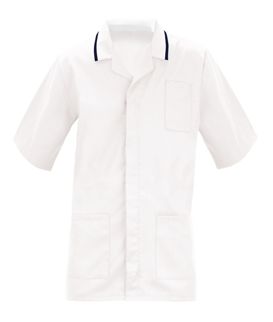 Men's Healthcare Tunic|Multi Color | White/Navy - Eg Clothing UK