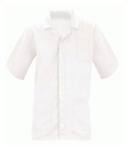 Men's Healthcare Tunic | White-White - Eg Clothing UK